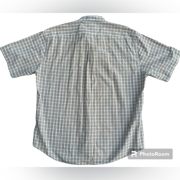 Facconable Short Sleeve Button Down Shirt Plaid Size XL - Made in USA - Picture 2 of 8
